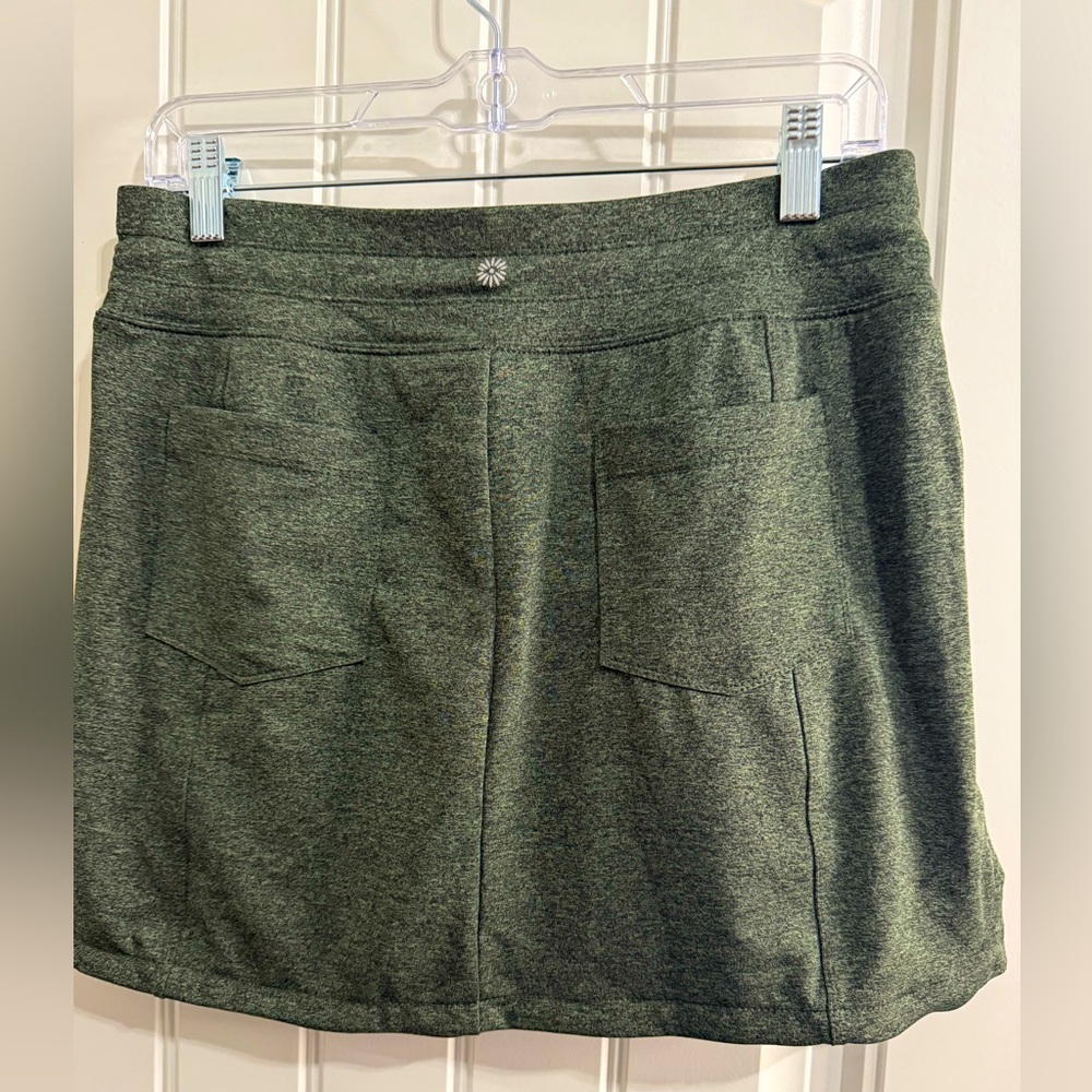Tangerine Skort Short Olive Drawstring Zipper Pockets Sz Small pickleball,Tennis - Picture 2 of 11